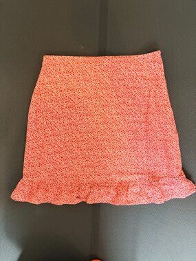 Abercrombie & Fitch High Waisted, Ruffle Hem, Floral Skirt, Size XS,